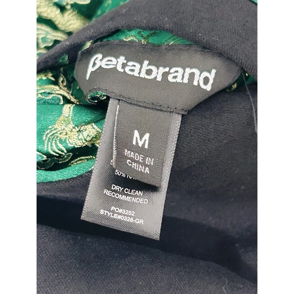 Betabrand Golden Dragon Reversible Smoking Jacket in Green/Black - Picture 12 of 14